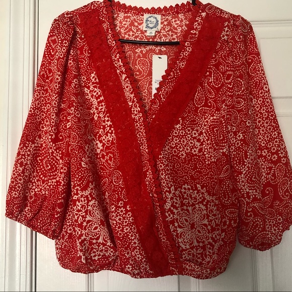 Blue Rain Coral Paisley Top - Picture 6 of 8